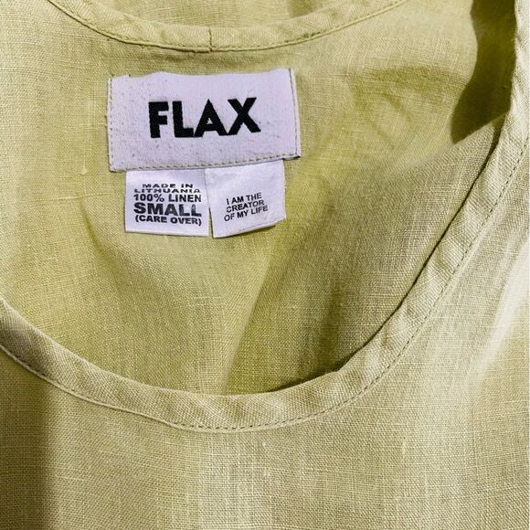 Flax 100% linen maxi dress casual summer classic summer vacation green Women S - Picture 6 of 8